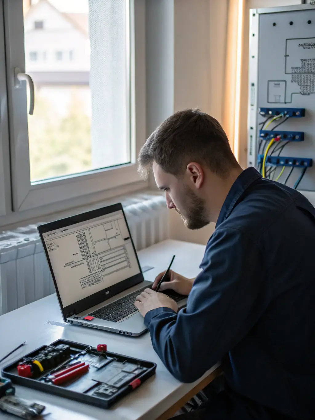 A professional IT technician remotely troubleshooting a server issue, showcasing HyperGrid IT LLC's remote administration capabilities.