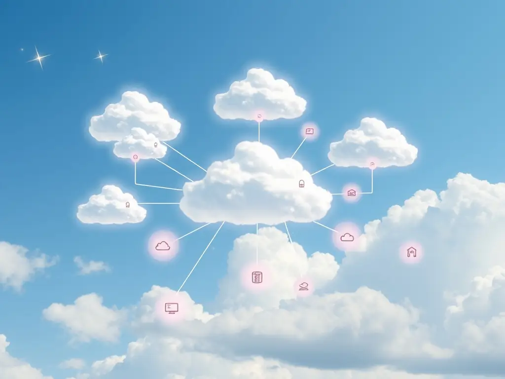 An image depicting cloud computing infrastructure and services, illustrating HyperGrid IT LLC's Cloud Technology Implementation.
