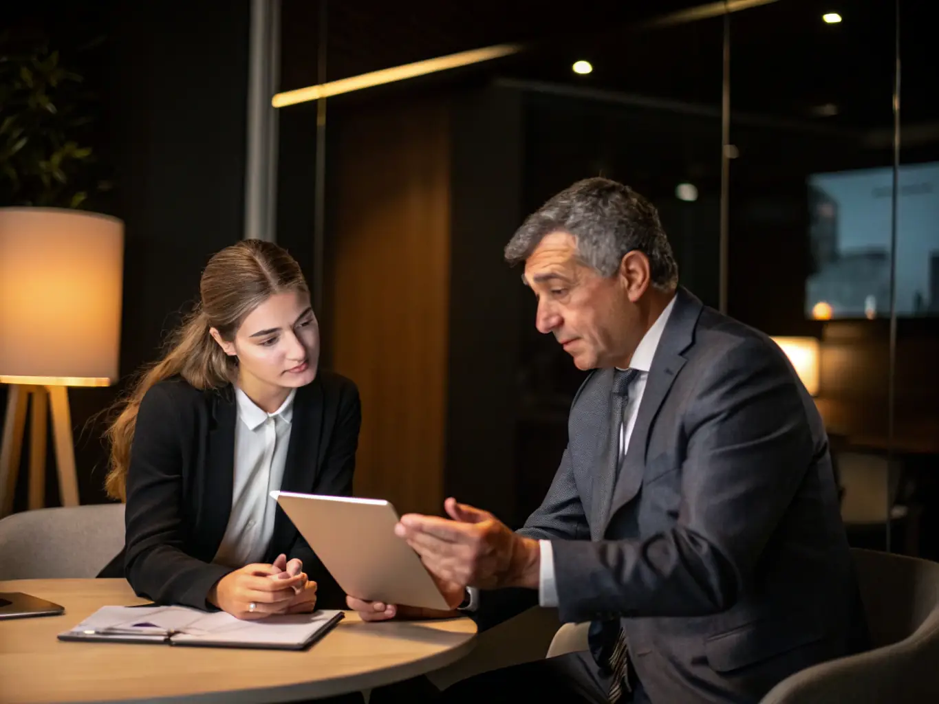 An image of a consultant discussing IT strategies with a client, representing HyperGrid IT LLC's IT Consulting services.